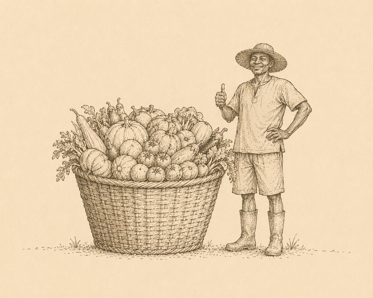 Croquis d'une récolte